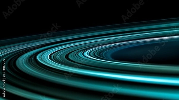 Fototapeta The vivid interplay of light and dark across the rings of Uranus as seen from nearby