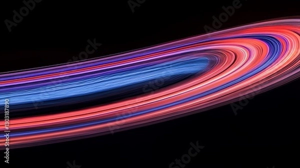 Fototapeta The vivid interplay of light and dark across the rings of Uranus as seen from nearby