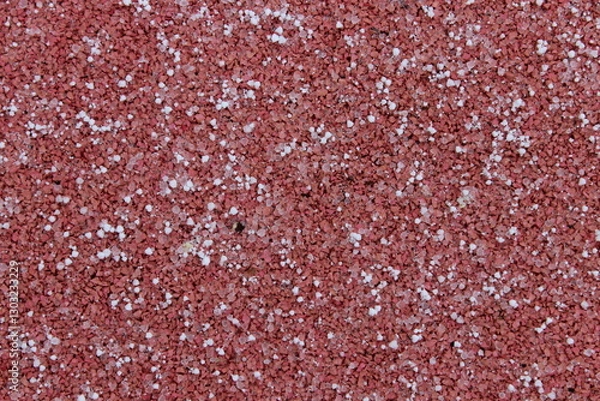Fototapeta White snowflakes on a red surface. Macro. Russia.