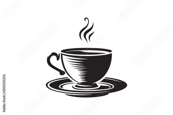 Obraz Simple and Clean Steaming Coffee Cup