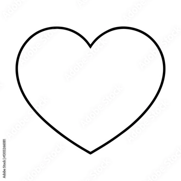 Fototapeta heart with a heart line art vector illustration 