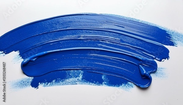 Fototapeta decorative blue paint on a white background top view