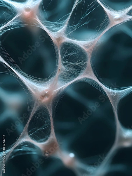 Fototapeta Abstract cellular network macro