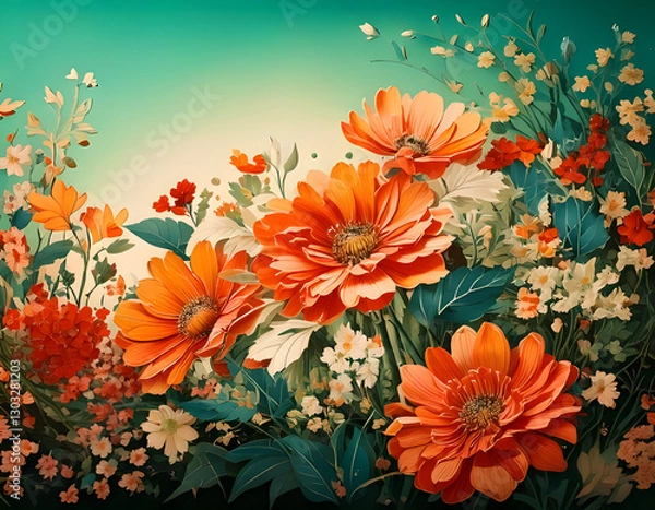 Obraz abstract floral background