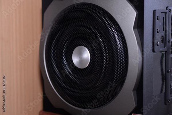 Fototapeta Computer speaker with USB connections and other auxiliary ports