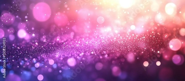 Fototapeta Abstract background with vibrant colors, bokeh, and glitter effect.  Multicolored bokeh and glitter particles create a stunning, festive look.  Warm and cool tones blend seamlessly