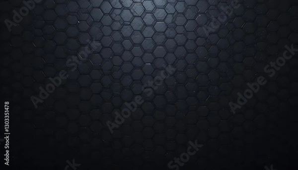 Fototapeta Hexagon abstract pattern on black background