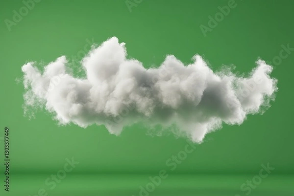 Fototapeta Realistic cloud on a green screen background
