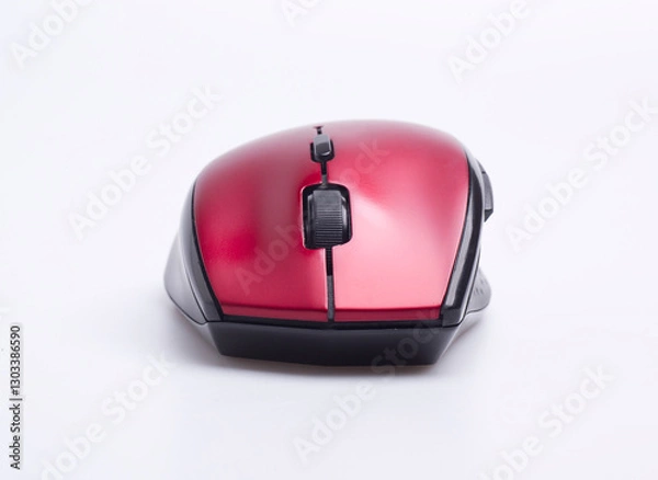 Obraz red ergonomic mouse
