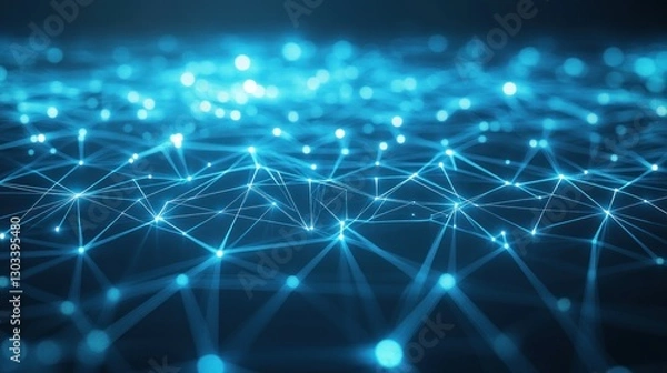 Fototapeta Abstract Network Connection: Global Digital Landscape