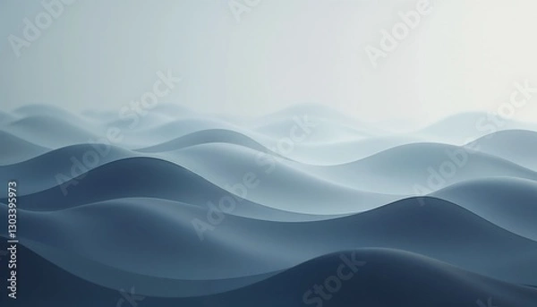 Obraz Abstract corporate wave patterns in soft slate gray to ocean blue gradient, dynamic and balanced
