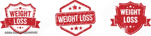 Fototapeta grunge red stamp with the text weight loss.	
