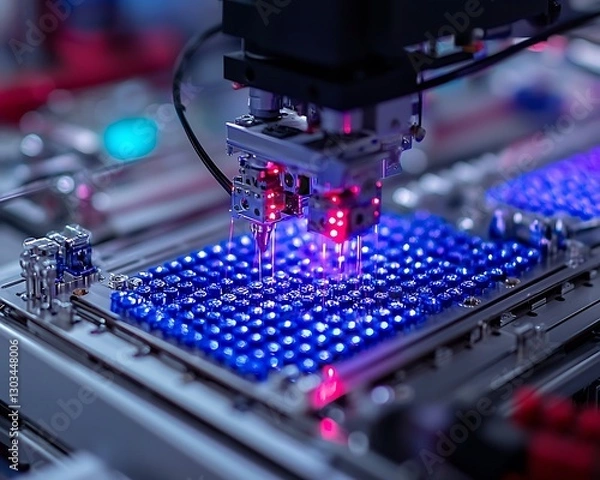 Obraz Automated LED placement in a factory