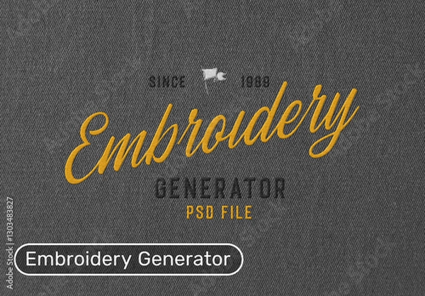 Fototapeta Embroidery Generator