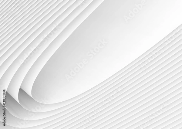 Fototapeta 3D rendering wavy paper sheets