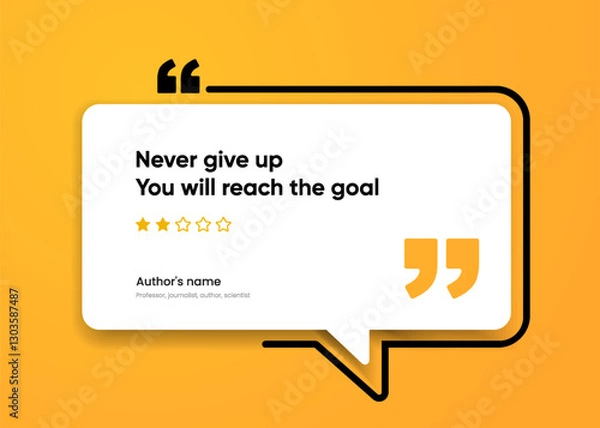 Obraz 3D bubble testimonial banner, quote, infographic. Social media post template designs for quotes. Empty speech bubbles, quote bubbles and text box. Vector Illustration EPS10.