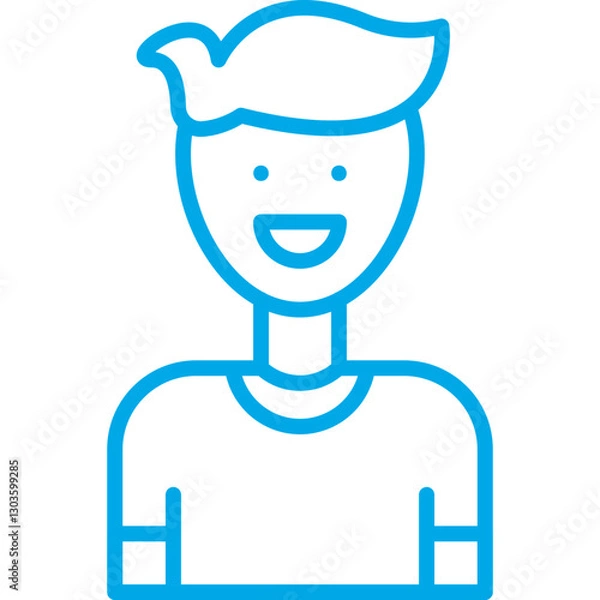 Fototapeta Man single vector icon illustration