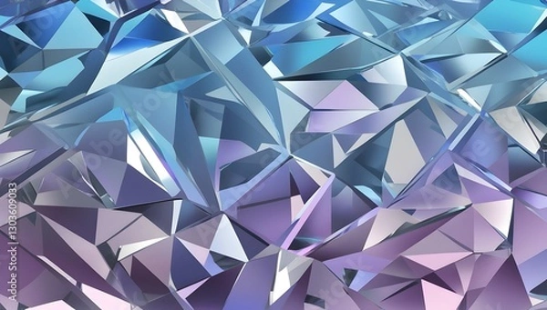 Fototapeta complex transparent gemstone pattern with sharp angular edges for high end packaging and atmospheric visual concepts