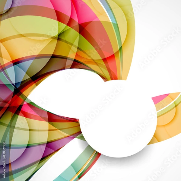 Fototapeta Abstract background with color waves