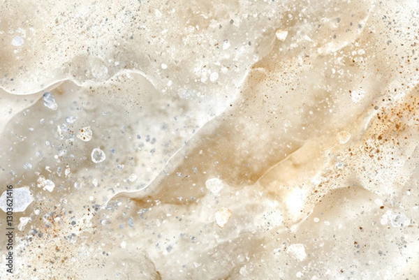 Fototapeta Beige marble texture with silver and gold glitter inclusions creating a luxurious design