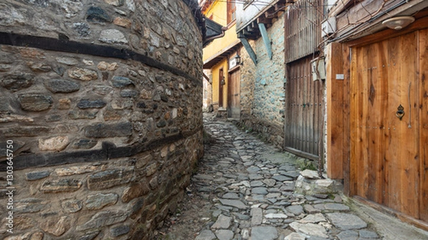 Fototapeta Village of Cumalikizik, UNESCO Heritage site, Bursa, Bursa Province, Turkey, 700 years old Ottoman village.