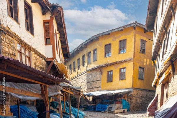 Fototapeta Village of Cumalikizik, UNESCO Heritage site, Bursa, Bursa Province, Turkey, 700 years old Ottoman village.