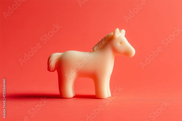 Obraz Small 3D horse isolated on a solid background