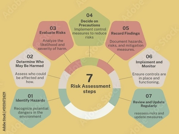 Obraz  risk assessment steps
