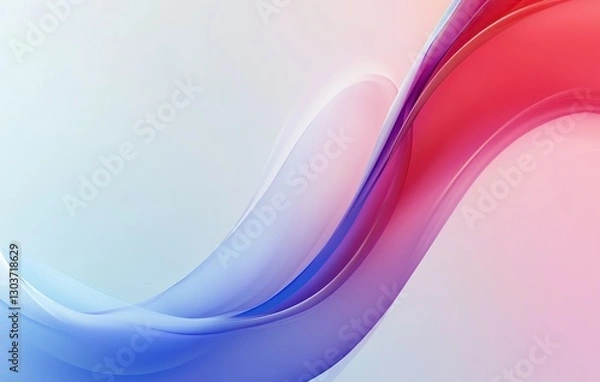 Fototapeta Abstract Red Blue Wave Background