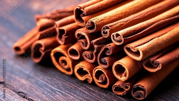 Obraz Warm cinnamon sticks evoking cozy winter vibes