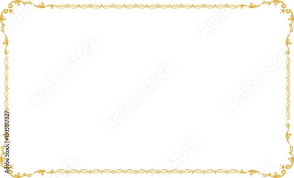 Fototapeta 金色の装飾フレーム背景ベクター素材