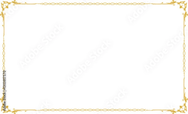 Fototapeta 金色の装飾フレーム背景ベクター素材