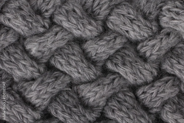Obraz knitted texture, grey knit cables
