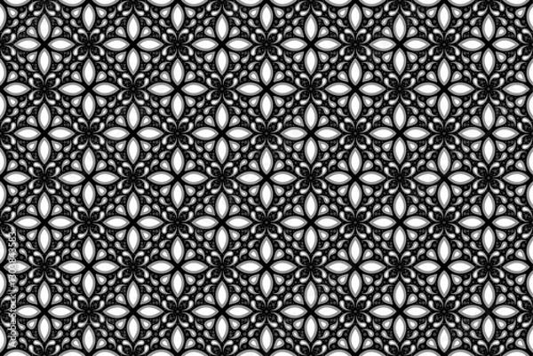 Obraz Black And White Seamless Pattern
