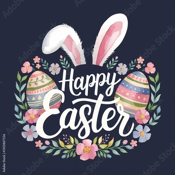 Obraz Easter watercolor style illustration bunny