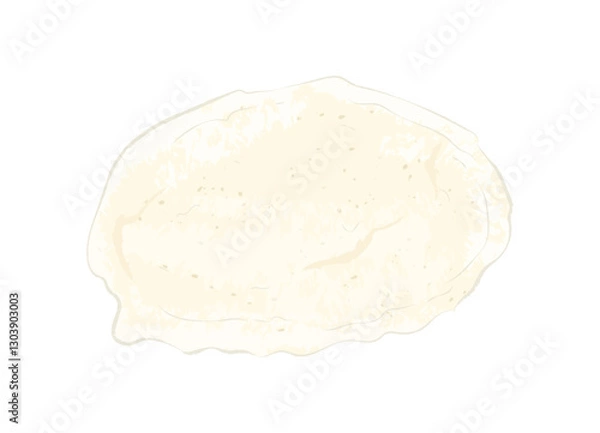 Fototapeta Isolated round flat spring roll pancake