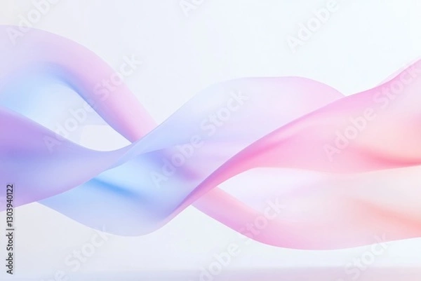 Obraz abstract design consisting of flowing intertwined wave-like patterns in soft gradient pastel colors