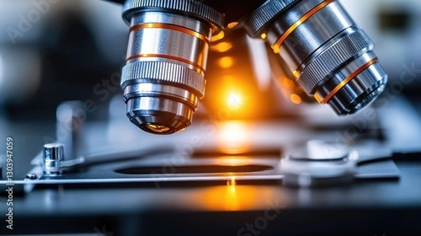 Fototapeta Virus and bacteria research in a medical lab, exploring scientific breakthroughs in microbiology.