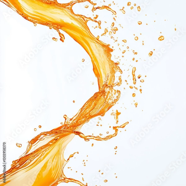 Obraz water splash isolated on white, generative AI illustration