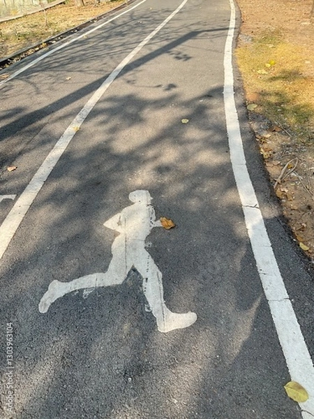 Fototapeta running on the road