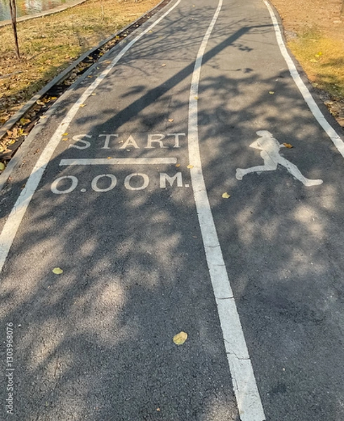 Fototapeta road in the city running way