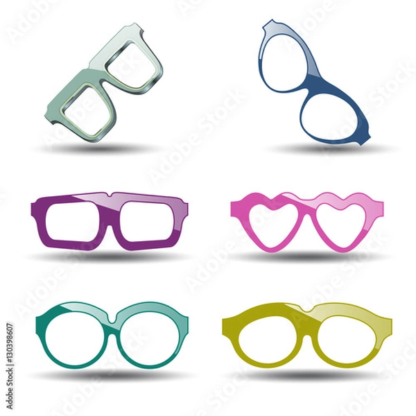 Obraz six glasses vector