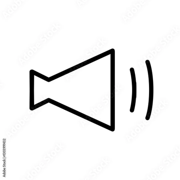 Obraz メガホンのシンプルアイコン　音量中