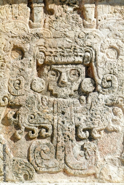 Fototapeta Mayan bas-relief of Chichen Itza