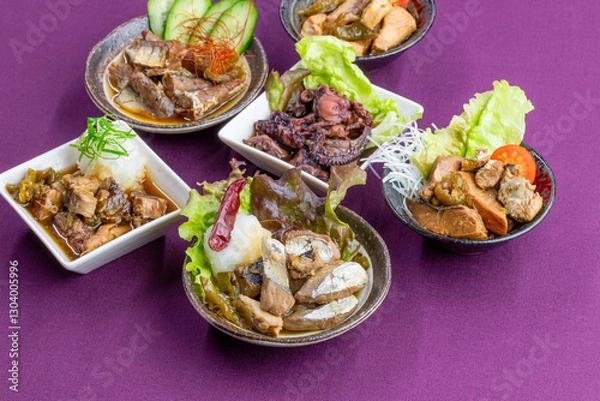 Obraz 魚の煮付け料理