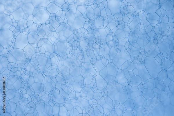 Obraz Foam blue bubble texture.
