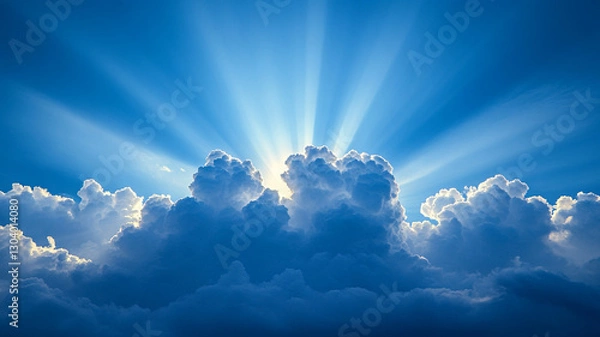 Obraz 구름속에서 드러나는 찬란한 햇빛