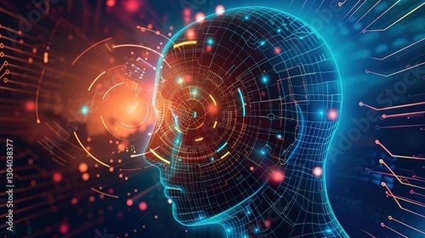 Fototapeta Mastering Technology - Themed Event Background Design: A Creative Odyssey