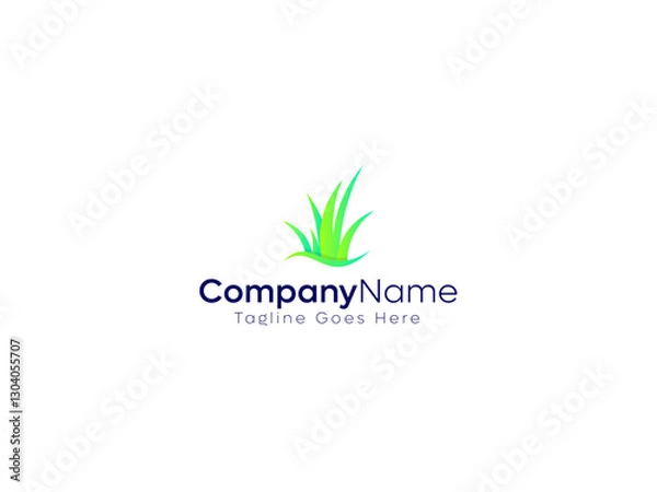 Obraz Grass Gradient Logo