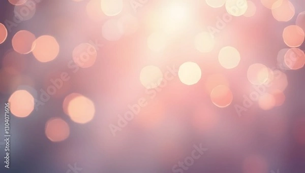 Fototapeta Soft Peach-Toned Bokeh Light Background